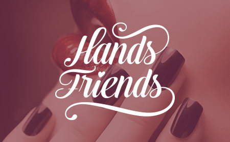 Hands Friends Логотип и фирменный стиль нейл-бара